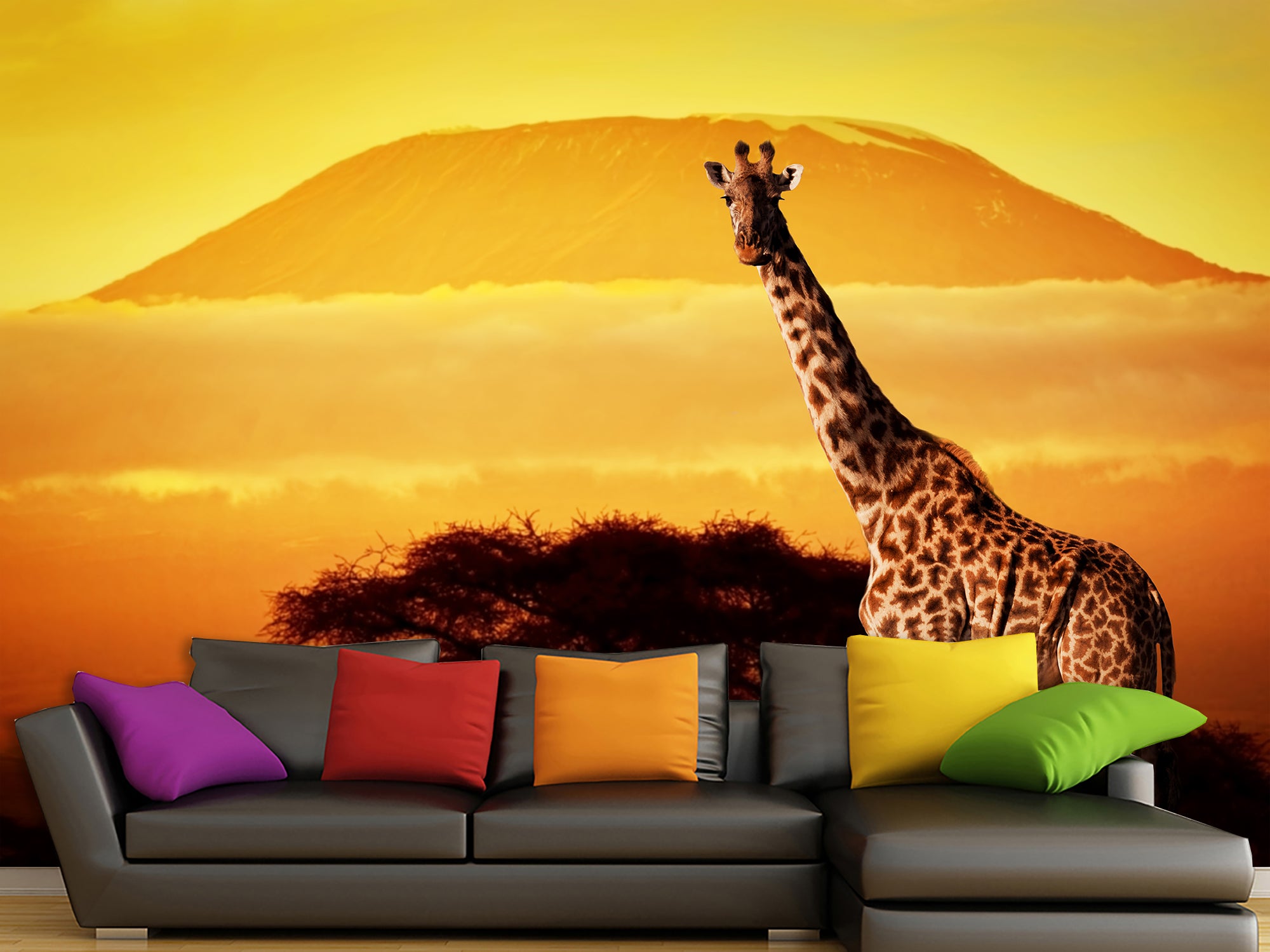 Африка , Жираф , шпалери самоклеючі