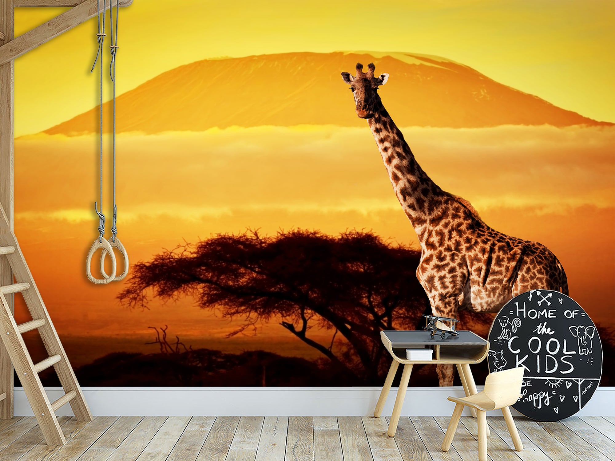 Африка , Жираф , фотошпалери на стіну