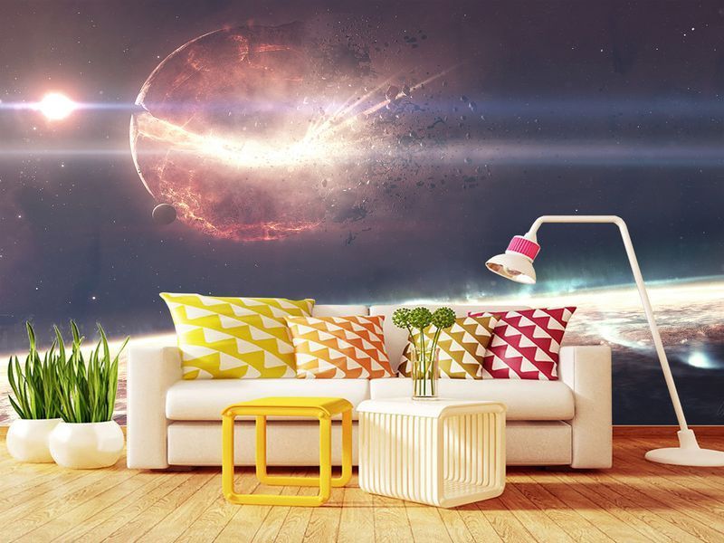 Самоклеюча плівка Oracal з малюнком "Знищення планети", 3d шпалери в спальню S5SPC-015 фото