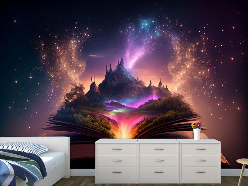 Фотошпалери &laquo;Магічна книга&raquo; &mdash; якісне флізелінове покриття з казковим та яскравим принтом 180*120 см SPF-121 фото