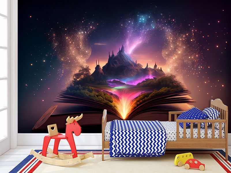 Фотошпалери &laquo;Магічна книга&raquo; &mdash; якісне флізелінове покриття з казковим та яскравим принтом 180*120 см SPF-121 фото