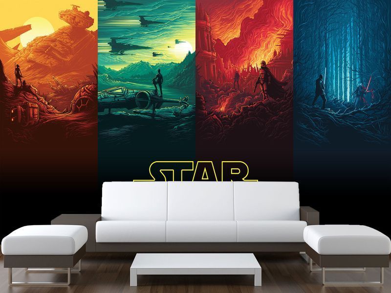 Флізелінові фото шпалери на стіну "Зоряні війни STAR WARS", шпалери для декору спальні на преміальному флізеліні 112*75 см SPF-058/м фото