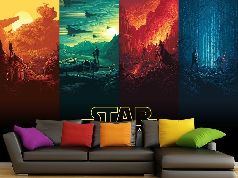 Флізелінові фото шпалери на стіну "Зоряні війни STAR WARS", шпалери для декору спальні на преміальному флізеліні 112*75 см SPF-058/м фото