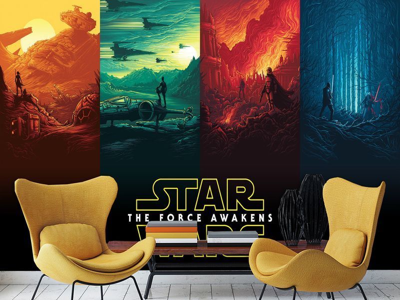 Флізелінові фото шпалери на стіну "Зоряні війни STAR WARS", шпалери для декору спальні на преміальному флізеліні 112*75 см SPF-058/м фото