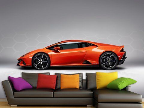 Фотошпалери &laquo;Горизонт драйву&raquo; &mdash; об&rsquo;ємний 3D декор Lamborghini для візуального збільшення стін спальні 180*120 см S5CAR-001/м фото