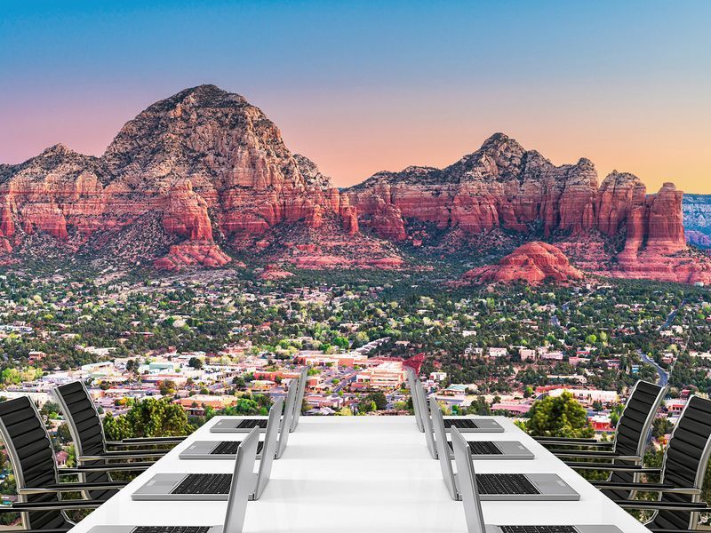Самоклеюча плівка Oracal з малюнком "Capitol Butte Sedona", стильні фотошпалери для дому S5NTR-071 фото