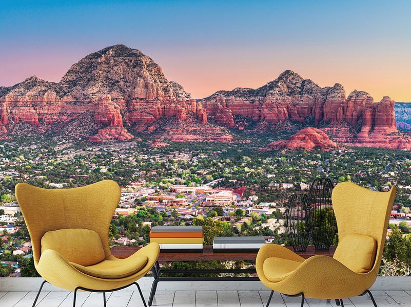Самоклеюча плівка Oracal з малюнком "Capitol Butte Sedona", стильні фотошпалери для дому S5NTR-071 фото