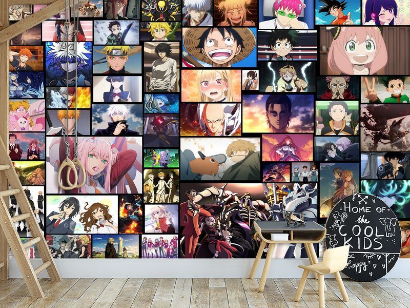 Яскраві аніме-фотошпалери &laquo;Anime World&raquo; &mdash; вініл на флізеліновій основі для гейм-зони та дитячої 180*120 см SPF-087 фото