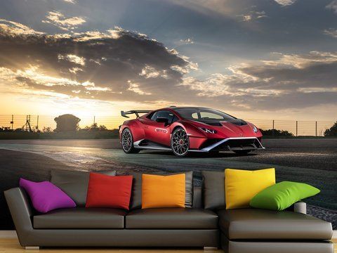 Фотошпалери &laquo;Подих швидкості&raquo; &mdash; драйвовий 3D Lamborghini на плівці Oracal 180*120 см+ S5CAR-005 фото