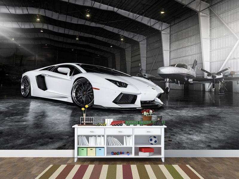 Флізелінові фотошпалери для декорування спальні, кухні, вітальні "LAMBORGHINI" S5CAR-015/м фото