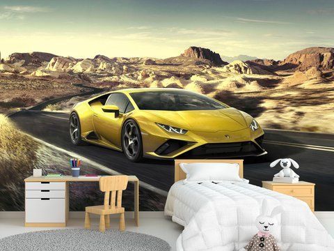 3D фотошпалери &laquo;Твій стиль &mdash; Lamborghini&raquo; &mdash; самоклеюча плівка Oracal для кімнати підлітка 180*120 см S5CAR-017 фото