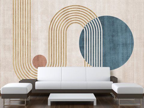 Флізелінові фотошпалери в стилі art deco, декор для спальні, вітальні, дитячої кімнати SPF-097 фото