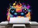 Арт-самоклейка &laquo;Neon Game&raquo; &mdash; стильний кольоровий геймпад для сучасного кібер-простору 180*120 см SPF-075 фото 7