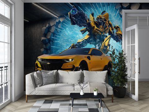 3D фотошпалери з трансформером Бамблбі