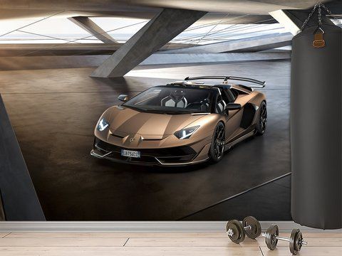 Фотошпалери &laquo;Золотий Lamborghini Aventador&raquo; &mdash; маст-хев для фанатів спорткарів Oracal 180*120 см S5CAR-018 фото